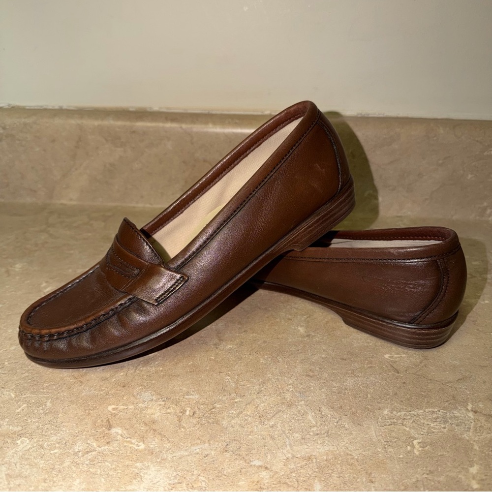 SAS Tripad Comfort Penny Loafers Women's 6 1/2 N Brown Business Work Shoes